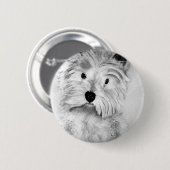 West Highland White Terrier Ronde Button 5,7 Cm (Voorkant /achterkant)