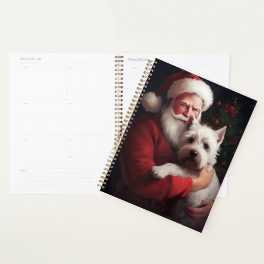 West Highland White Terrier Santa Claus Noël (Devant avec enveloppe)