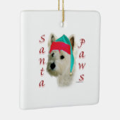 West Highland White Terrier Santa Paws Keramisch Ornament (Rechts)