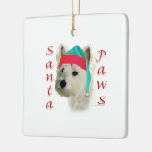 West Highland White Terrier Santa Paws Keramisch Ornament (Links)