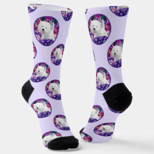 West Highland White Terrier schilderij Westie Dog Sokken