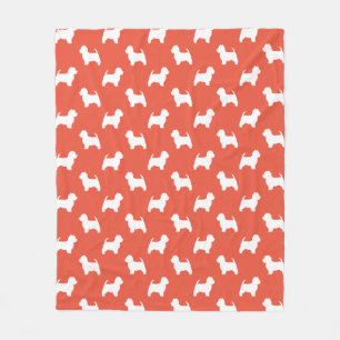 West Highland White Terrier Silhouetten Westie Dog Fleece Deken