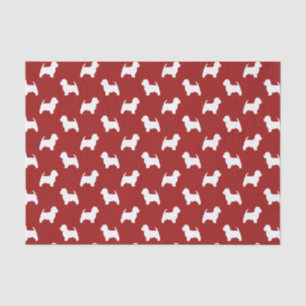 West Highland White Terrier Silhouettes Pattern Tissuepapier