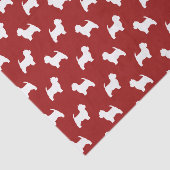 West Highland White Terrier Silhouettes Pattern Tissuepapier (Detail)