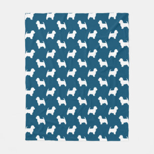 West Highland White Terrier Silhouettes Westie Dog Fleece Deken