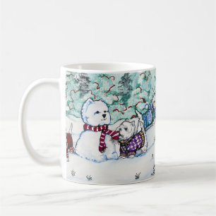 West Highland White Terrier Snowman Koffiemok