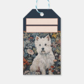West Highland White Terrier Tapestry stijl Cadeaulabel (Achterkant)
