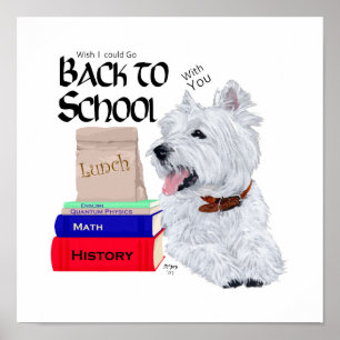 West Highland White Terrier Terug naar School Poster