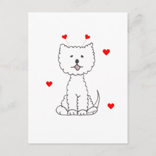 West Highland White Terrier Valentijn Feestdagenkaart