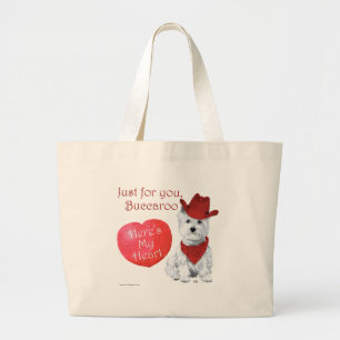 West Highland White Terrier Valentijn Grote Tote Bag