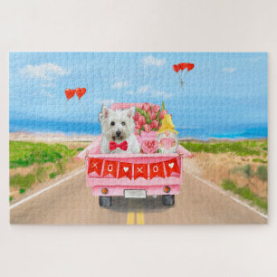 West Highland White Terrier Valentijnsdag vrachtwa Legpuzzel