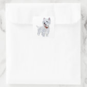 West Highland White Terrier Vierkante Sticker (Tas)