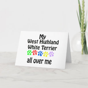 West Highland White Terrier Wandelingen Ontwerp Feestdagen Kaart
