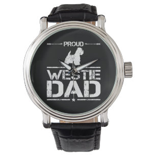 West Highland White Terrier Westie Dog Dad Horloge
