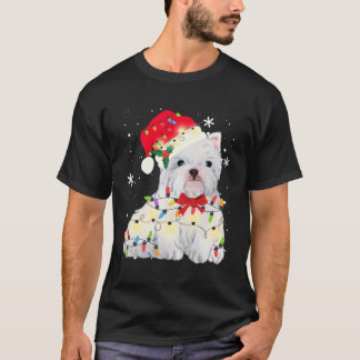 West Highland White Terrier Westie Dog Kerstmis G T-shirt