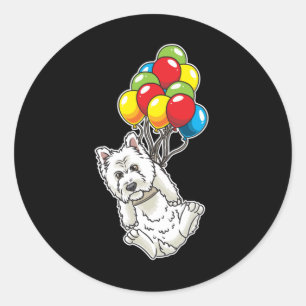 West Highland White Terrier Westie Gifts Ronde Sticker