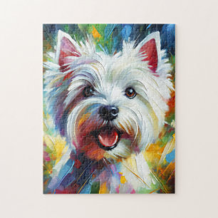 West Highland White Terrier (Westie) Hond Acryl Legpuzzel