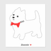 West Highland White Terrier Westie Pup Sticker (Vel)
