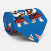 West Highland White Terriers Celebrating Burns Stropdas (Opgerold)