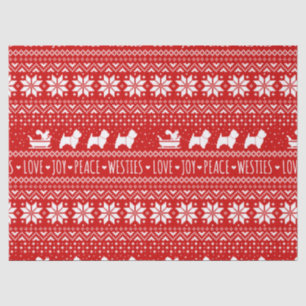 West Highland White Terriers Kerstmis Dogs Tissuepapier