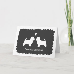 West Highland White Terriers Wedding Congrats Kaart