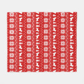 West Highland White Terriers | Westie Christmas Fleece Deken (Voorkant (Horizontaal))
