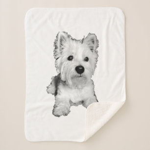 West highland witte doodskist - Westie Sherpa Deken