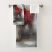 West Highland Witte Terriër Hond in Sneeuw Kerstmi Bad Handdoek (Insitu)