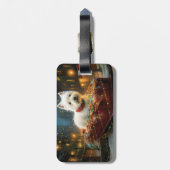 West Highland Witte Terriër Kerstfeest Bagagelabel (Achterkant verticaal)