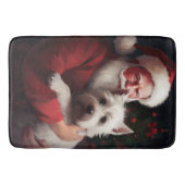 West Highland Witte Terriër Kerstmis Badmat (Voorkant)