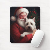 West Highland Witte Terriër Kerstmis Muismat (Met muis)