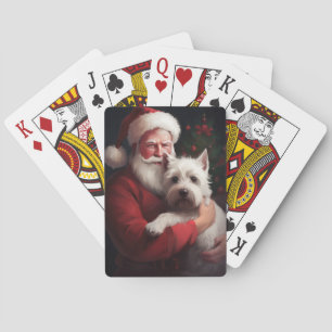 West Highland Witte Terriër Kerstmis Pokerkaarten