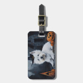 West Highland Witte Terriër Pompoen Halloween Bagagelabel (Voorkant verticaal)