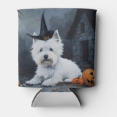 West Highland Witte Terriër Pompoen Halloween Blikjeskoeler (Voorkant)