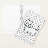 West Highland Witte Terriër Schattige Hond & Tekst Planner (Display)