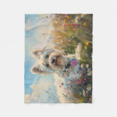 West Highland Witte Terriër Wildflower Fleece Deken (Voorkant)