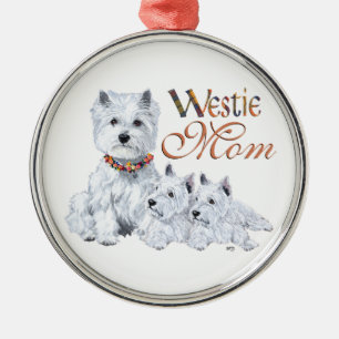 West Higland White Terrier MOM Metalen Ornament