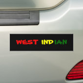 West-Indiaas Bumpersticker (Op auto)