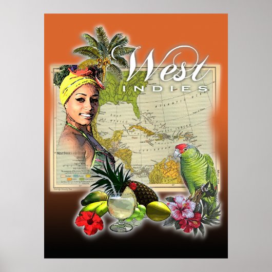 West-Indië Poster (Voorkant)