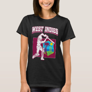 West Indies Cricket Fan Koele Caribische Cricket O T-shirt