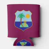 West Indies cricket vlag Blikjeskoeler (Achterkant)
