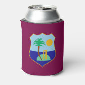 West Indies cricket vlag Blikjeskoeler (Blikje Achterkant)