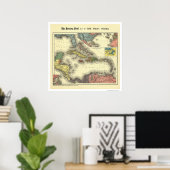 West Indies Evening Post Map 1898 Poster (Thuiskantoor)