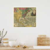 West Indies & North America Map - 1774 Poster (Keuken)