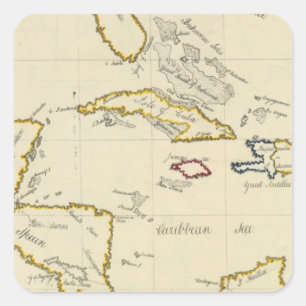 West Indies Vierkante Sticker