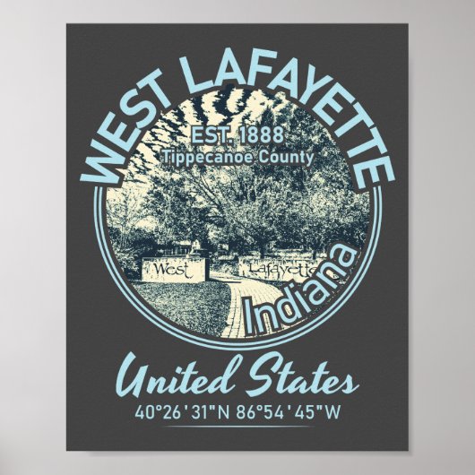 WEST LAFAYETTE CITY - INDIANA  POSTER (Voorkant)