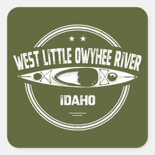 West Little Owyhee River Idaho Kayaking Vierkante Sticker (Voorkant)