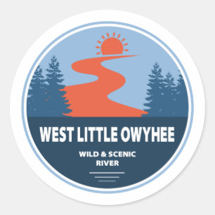 West Little Owyhee Wild and Schilderachtig River O Ronde Sticker