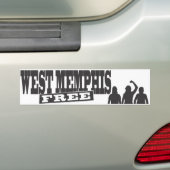 West Memphis Drie bumper sticker (Op auto)
