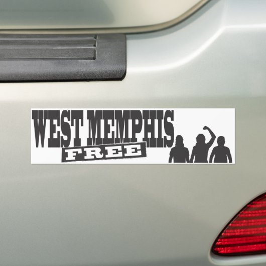 West Memphis Drie bumper sticker (Op auto)
